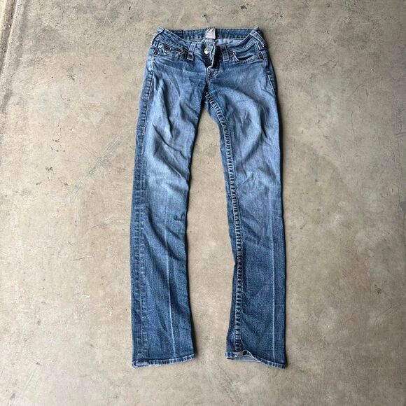 True Religion Skinny Jeans Womens size 25 y2k - Picture 1 of 4